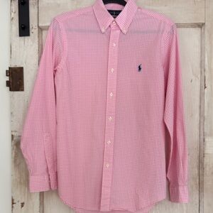 Ralph Lauren Men's Pink Gingham Shirt